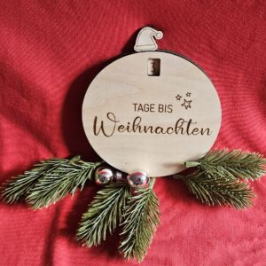 Weihnachts-Countdown aus Holz