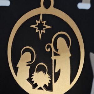 Anhänger Oval Krippe