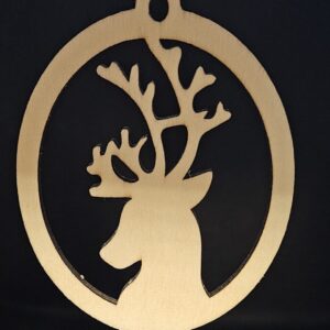 Anhänger Oval Hirsch