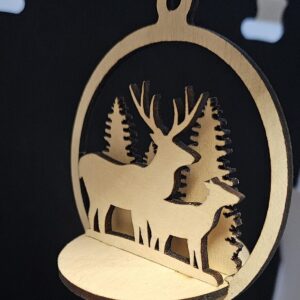 Anhänger 3D Wald/Hirsch