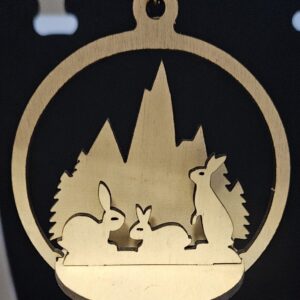 Anhänger 3D Wald/Hase