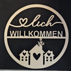 Türschild mit Haus